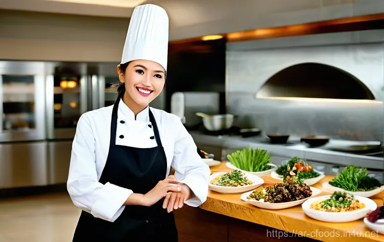 중식조리 자격증으로 해외 취업하기 - **Modern Culinary Masterpiece in a Global City Kitchen:**
    A highly skilled and charismatic male ...