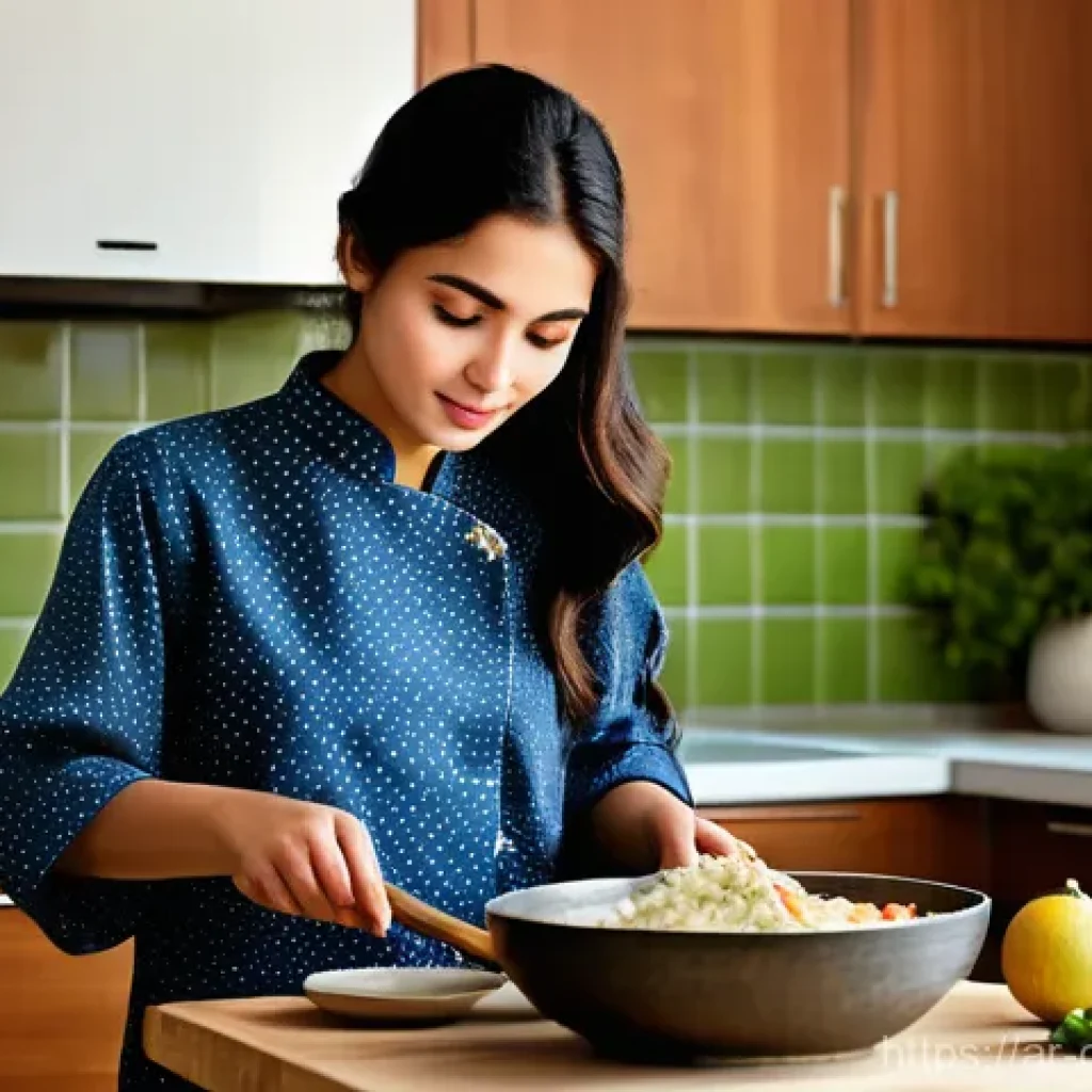 중식조리 자격증 관련 정부 지원 정책 - **Prompt 1: The Aspiring Arab Chef's Dream**
    "A candid, warm-toned photograph of a young Arab wo...