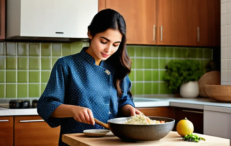 중식조리 자격증 관련 정부 지원 정책 - **Prompt 1: The Aspiring Arab Chef's Dream**
    "A candid, warm-toned photograph of a young Arab wo...