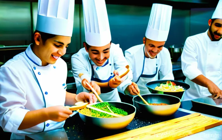 중식조리 자격증 관련 정부 지원 정책 - **Prompt 2: Modern Arab Chef Mastering Chinese Cuisine**
    "A vibrant, dynamic shot of a confident...